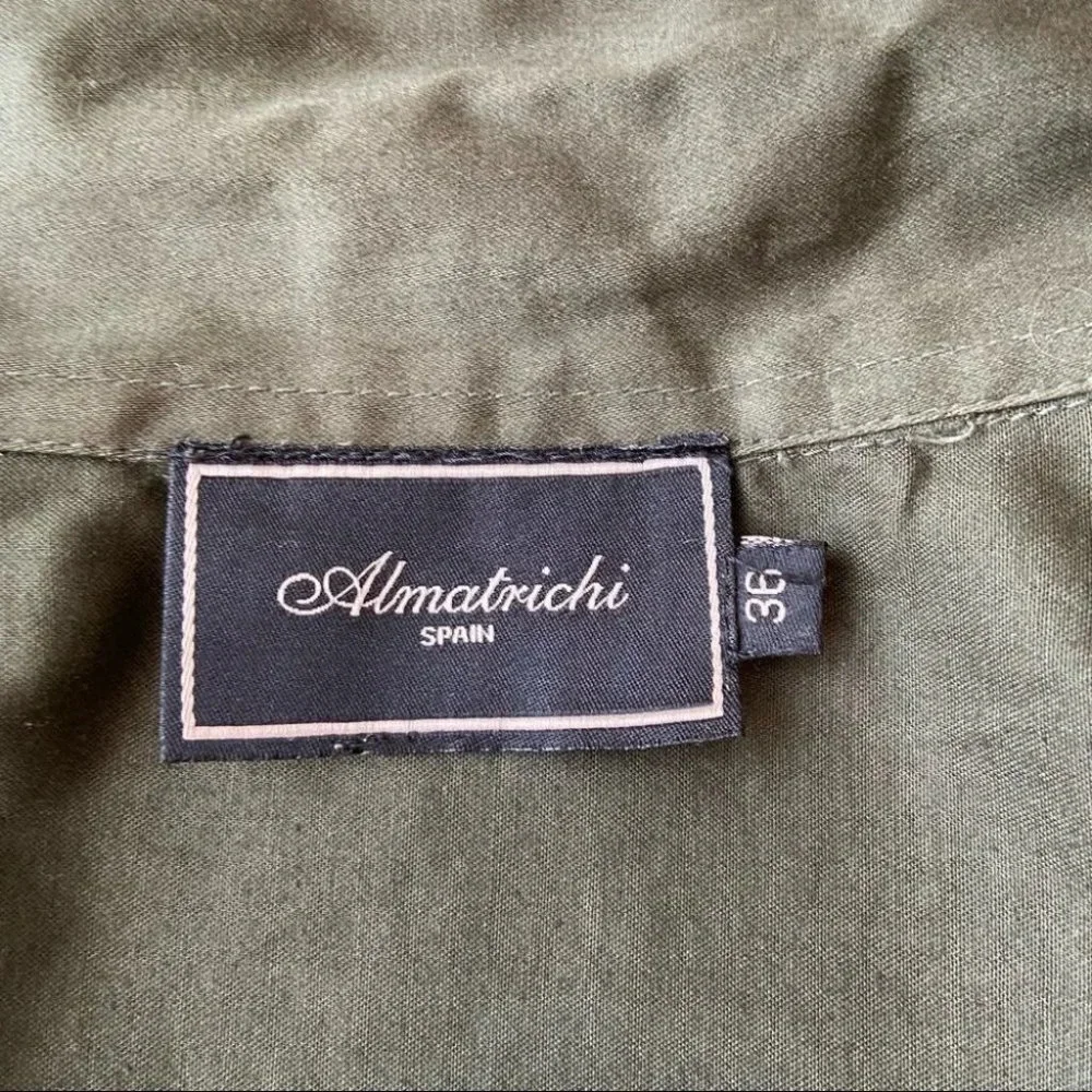 Almatrichi Spain Floral Embroidery Utility Army Jacket